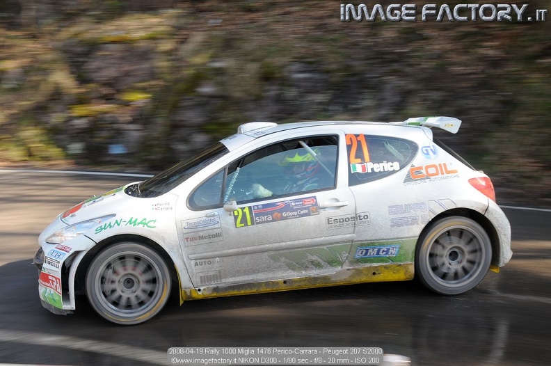 2008-04-19 Rally 1000 Miglia 1476 Perico-Carrara - Peugeot 207 S2000.jpg